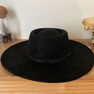 Black Wide Brim Coachella Festival Hat